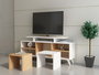 Hanah Home Mueble para TV Blanco Teca 120x56.9x29.5 cm